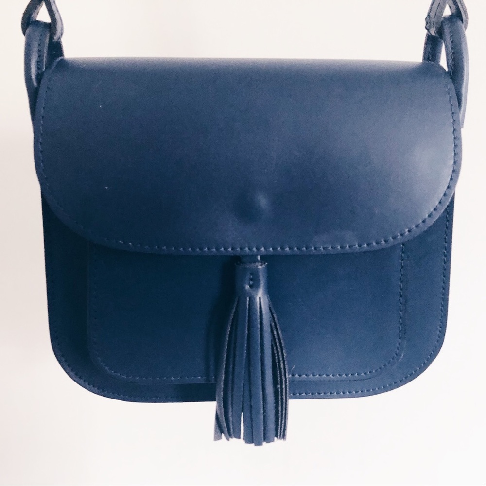 NEW Blue Italian leather bag bought in Florence